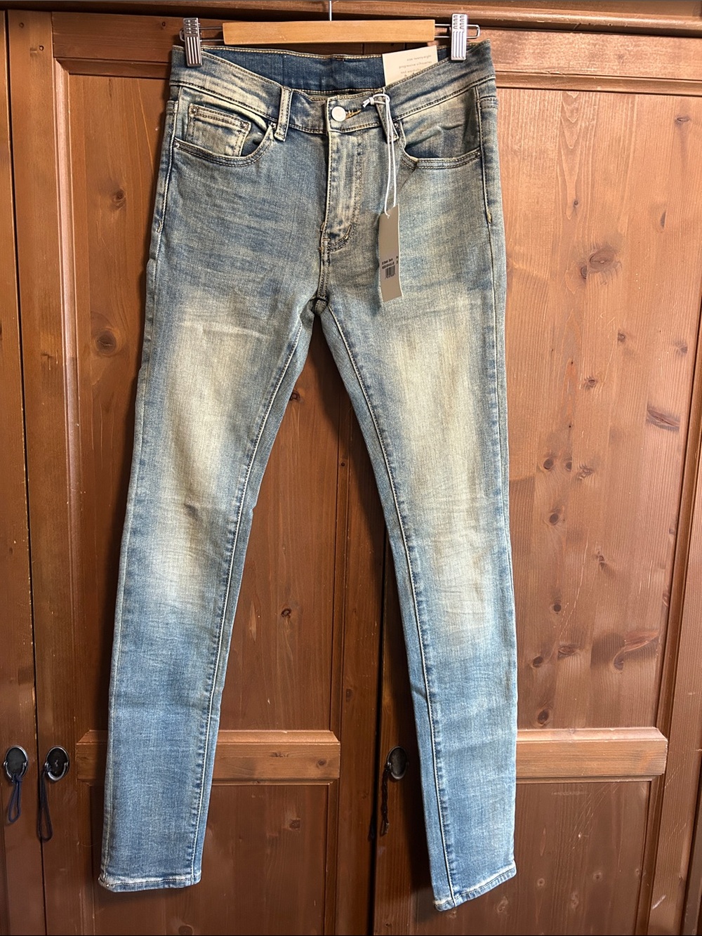 MNML Men's X5 Stretch Denim Skinny Jeans, blue, size 28